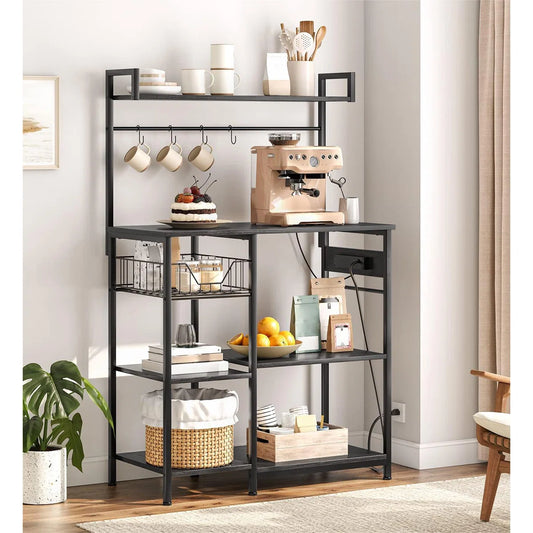 Kitchen Rack: Standard Baker's Rack Made of 35.4" Steel with Microwave Compatibility