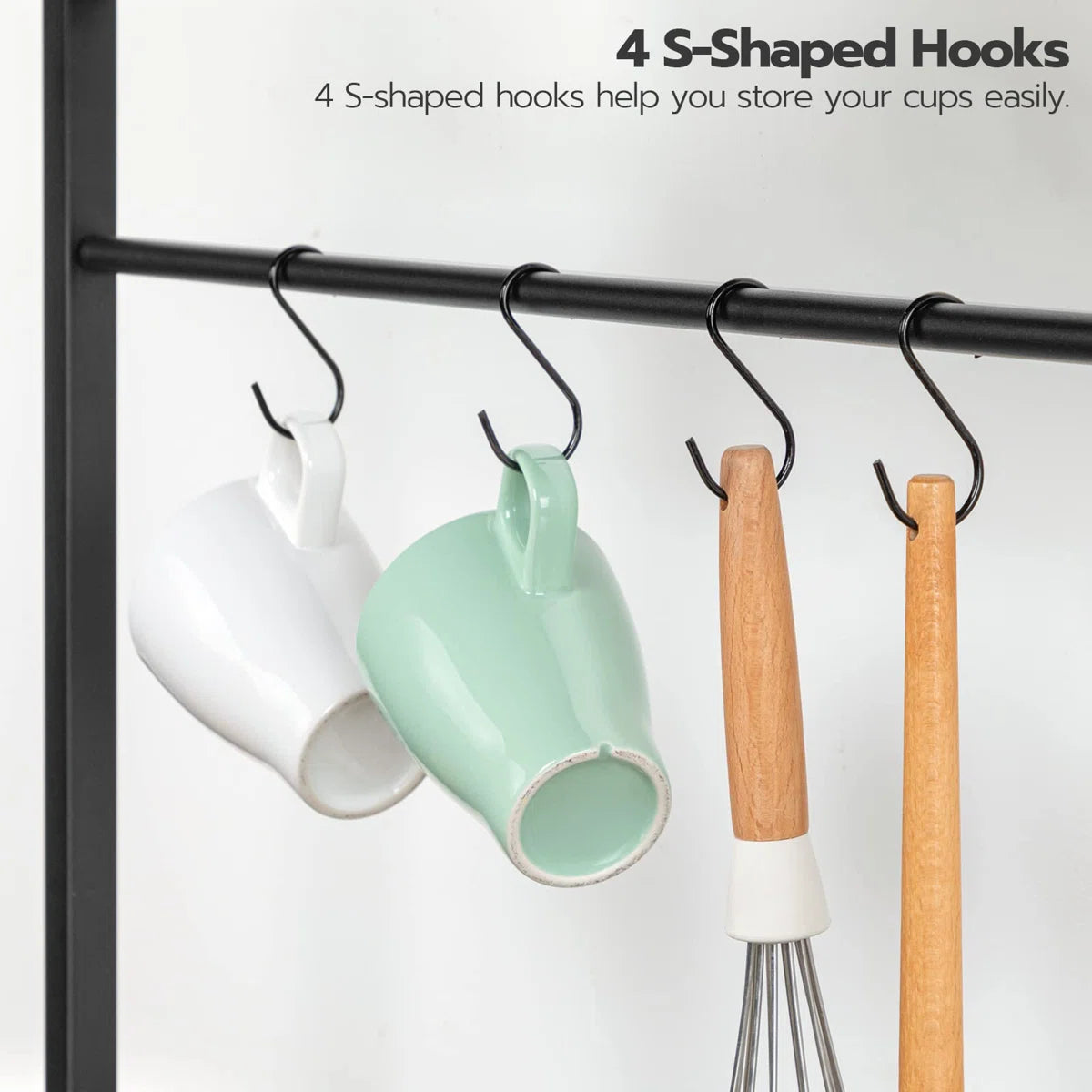 Kitchen Rack: Standard Baker's Rack Made of 35.4" Steel with Microwave Compatibility