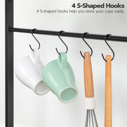 Kitchen Rack: Standard Baker's Rack Made of 35.4" Steel with Microwave Compatibility