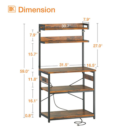 Kitchen Rack: Steel Standard Baker's Rack with Microwave Compatibility