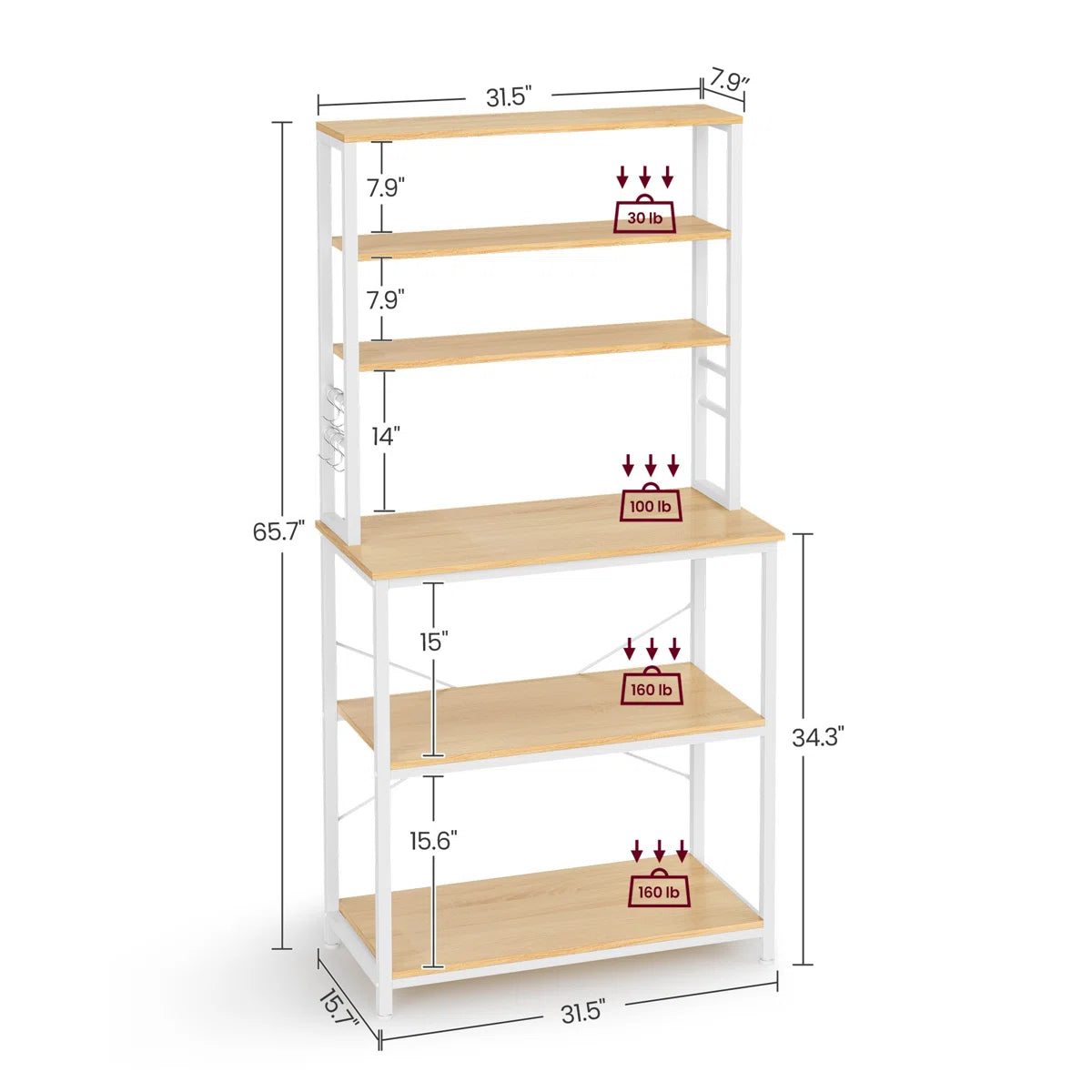 Microwave Stands: Stylish Baker's Rack in Storage space made in Steel's