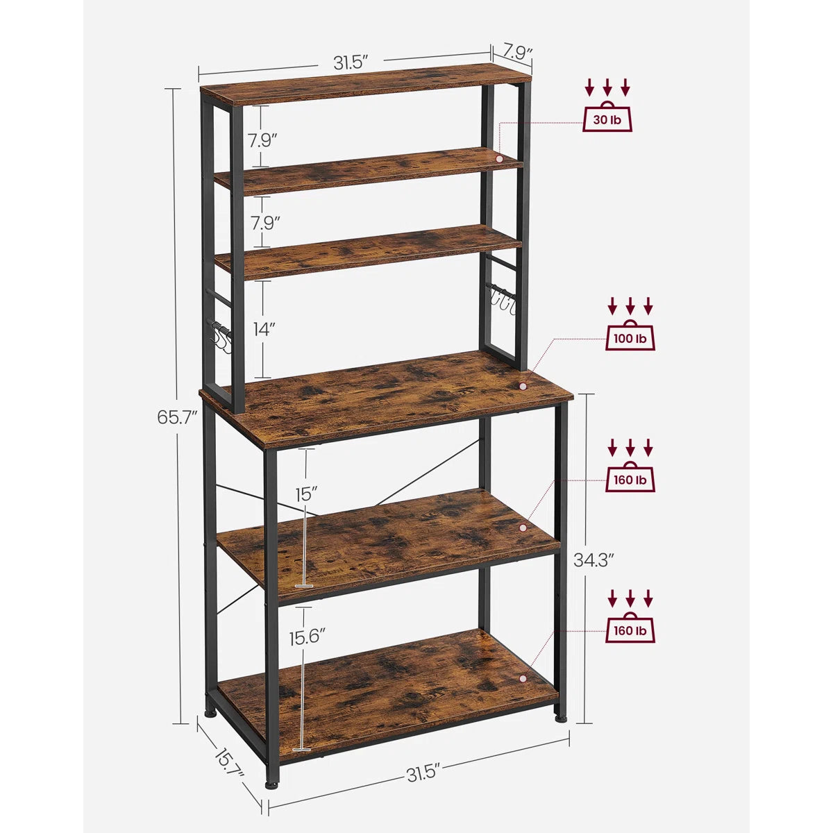Microwave Stands: Stylish Baker's Rack in Storage space made in Steel's