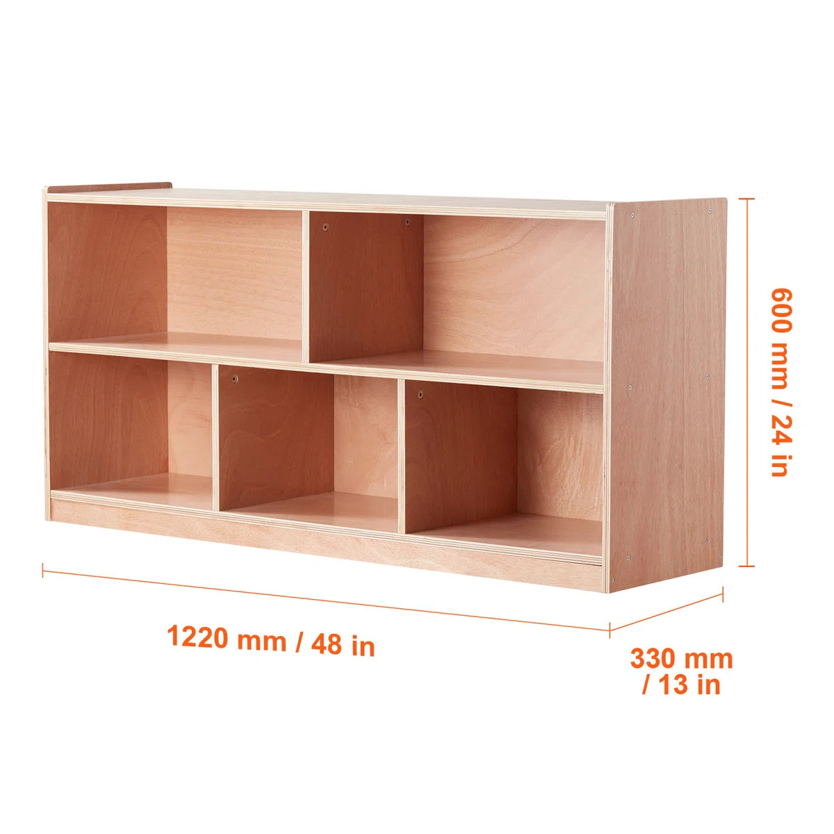 Kids Toy Storage Unit – 5-Compartment Wooden Organiser Cabinet for Classrooms & Homes