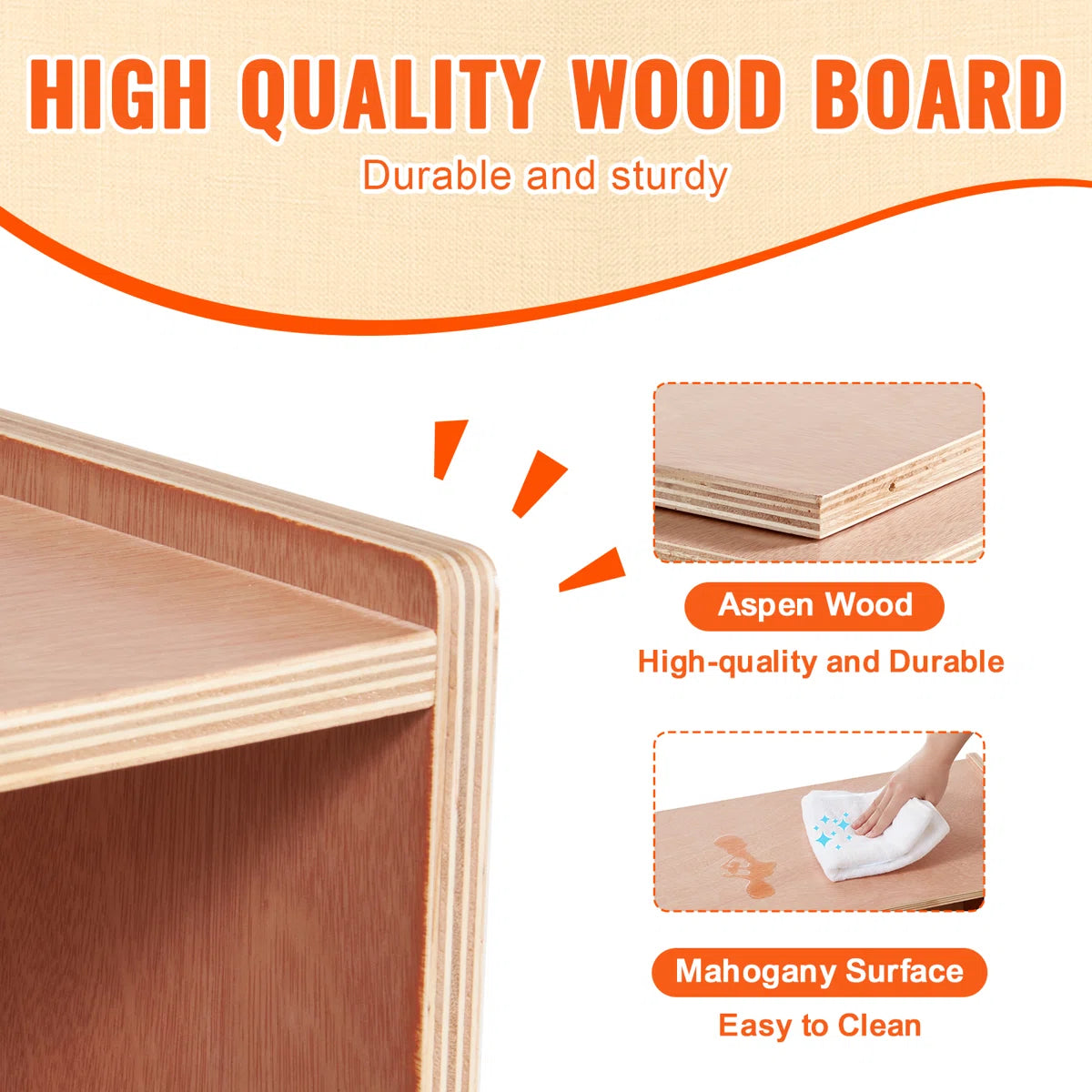 Kids Toy Storage Unit – 5-Compartment Wooden Organiser Cabinet for Classrooms & Homes