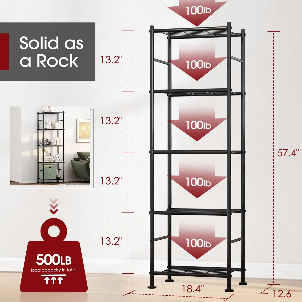 Kitchen Racks: Shelves for Storage Heavy-Duty Garage Shelving Unit with Leveling Feet and Shelf Organizer