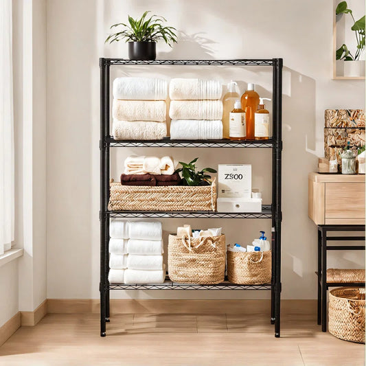Kitchen Racks: Heavy-duty standing shelf organizer for the kitchen with adjustable metal wire racks