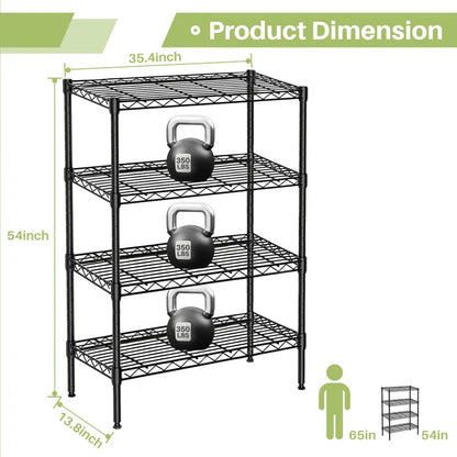 Kitchen Racks: Heavy-duty standing shelf organizer for the kitchen with adjustable metal wire racks