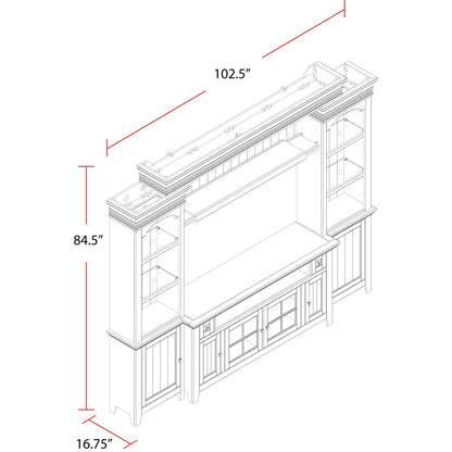 tv panel: 65" TV Wall Unit with Cabinets and Open Shelves