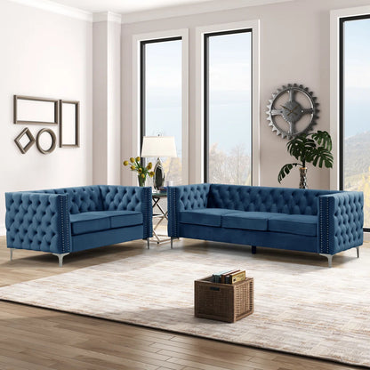 7 Seater Sofa Set: Stylish Living Room  2-Piece Sofa Set