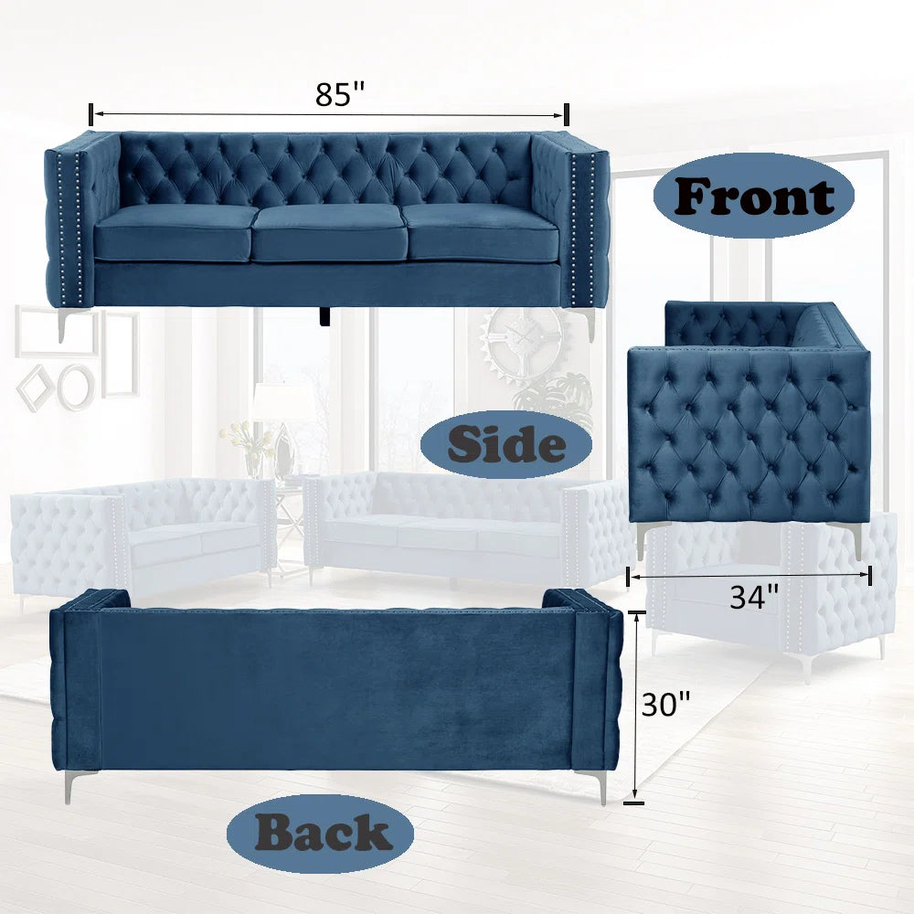7 Seater Sofa Set: Stylish Living Room  2-Piece Sofa Set