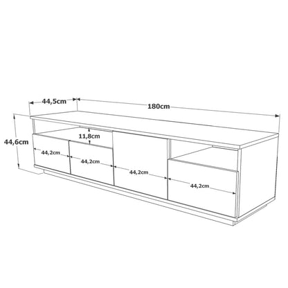 tv panel: Modern tv panel with Shelves, Designed for TVs Up to 40"