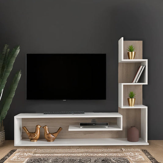 tv panel: 60" tv panel Set with Open Storage and One Side Pier