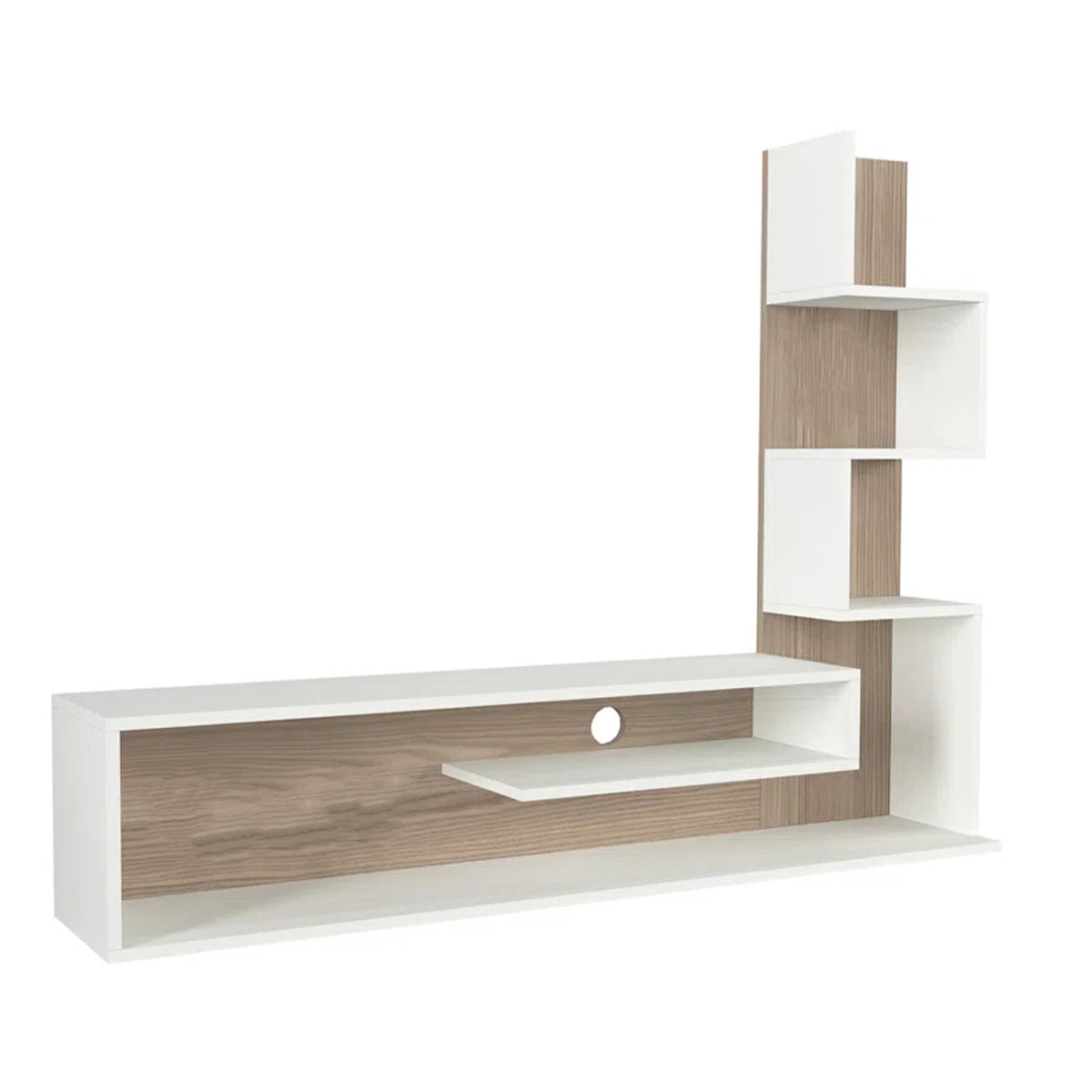 tv panel: 60" tv panel Set with Open Storage and One Side Pier