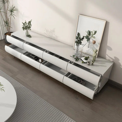 tv panel: 79.2" Nordic Style tv panel with 8 Spacious Storage Drawers
