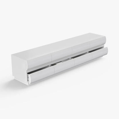 tv panel: 79.2" Nordic Style tv panel with 8 Spacious Storage Drawers