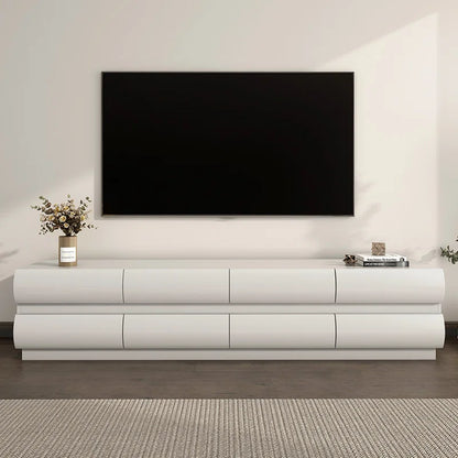tv panel: 79.2" Nordic Style tv panel with 8 Spacious Storage Drawers