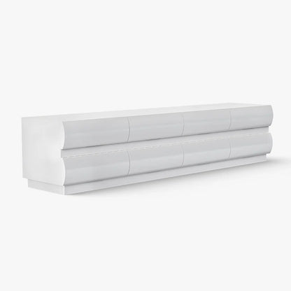 tv panel: 79.2" Nordic Style tv panel with 8 Spacious Storage Drawers