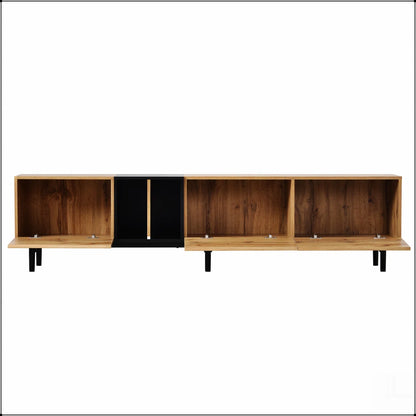 tv panel: tv panel for 80’’TV with 3 Doors, Media Console Table, Entertainment Center with Storage Cabinet