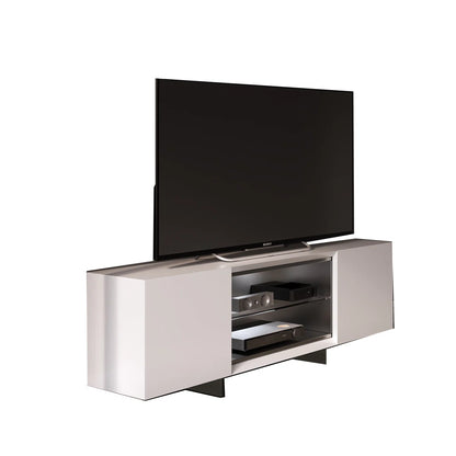 tv panel: Wooden tv panel with Cabinets and Shelves, designed for 65-inch TVs