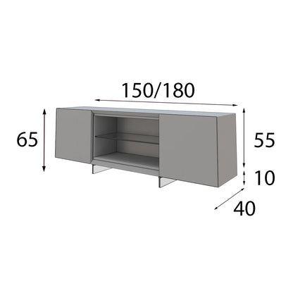 tv panel: Wooden tv panel with Cabinets and Shelves, designed for 65-inch TVs