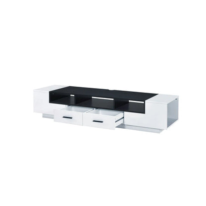 tv panel: Stylish tv panel with Cabinets and Shelves, holds TVs up to 70 Inches