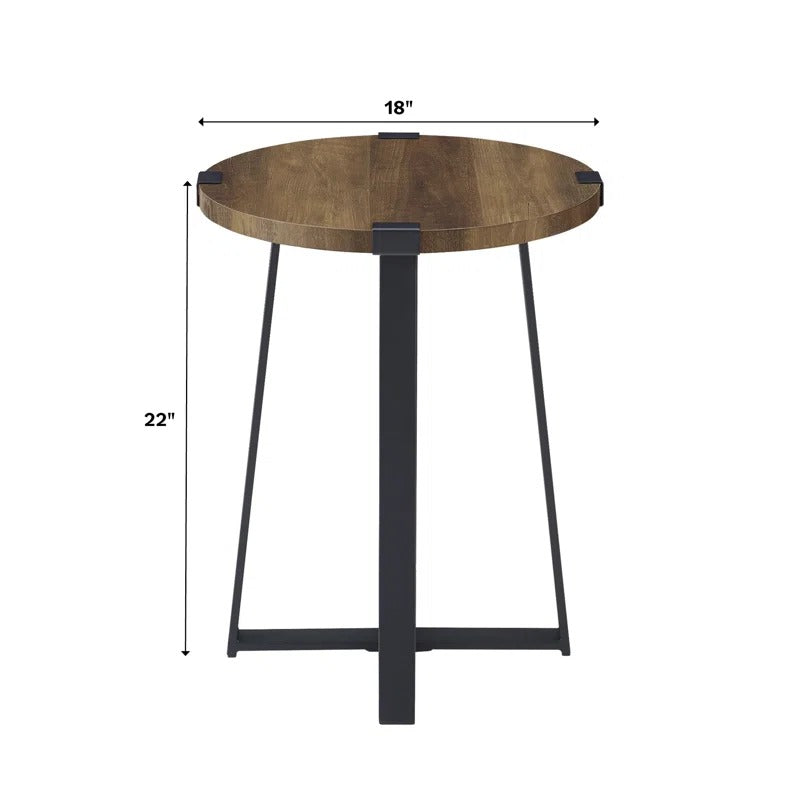 End Table: Tall Cross Legs End Table