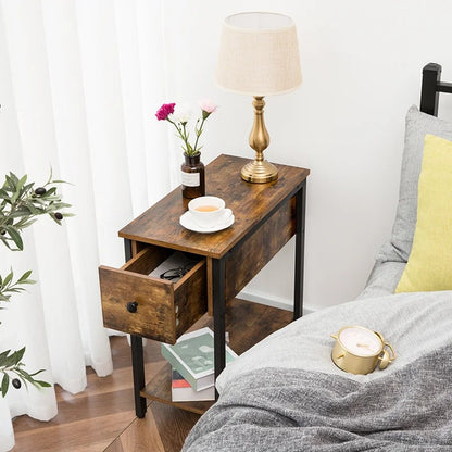 End Table: Tall End Table with Storage