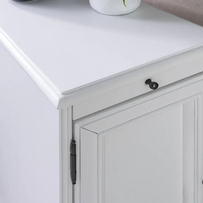 End Table: Tall Storage End Table with Built-In Charging Station