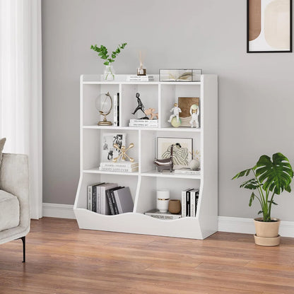 Kids Toy Storage Unit – Modern Toy Organiser with Shelves & Tilted Bins for Bedroom or Nursery