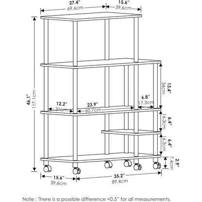 Kitchen Racks: Kitchen Turn-N-Tube Shelving Cart