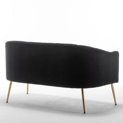 Luxury Sofa Sets: Modern Velvet 3-Piece Sofa Set with Swivel Chairs & Gold Legs