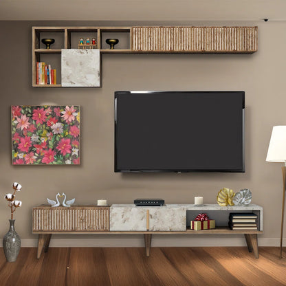 tv panel: tv panel for Tvs up to 55'' 4 Cabinets And 5 Shelves