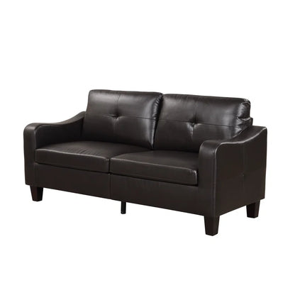 Luxury Sofa Sets: 2-Piece Faux Leather Reception Sofa & Loveseat Set