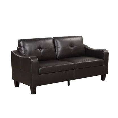 Luxury Sofa Sets: 2-Piece Faux Leather Reception Sofa & Loveseat Set
