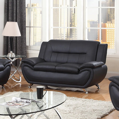 Luxury Sofa Sets: 3-Piece Sofa, Loveseat & Chair with Chrome Legs