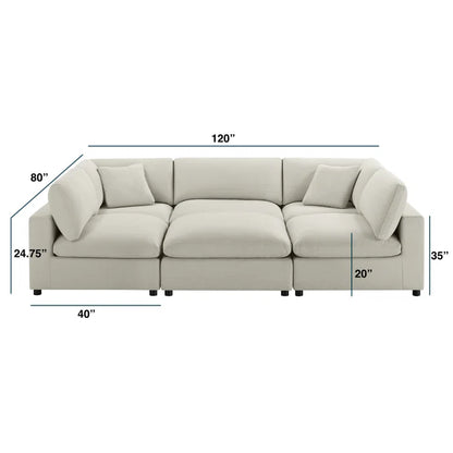 7 Seater Sofa Set: 6-Piece Nest | Stylish 7 Seater Sofa Set