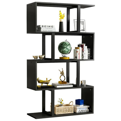 Bookshelf: 57" H x 31.5" W Steel Geometric Bookcase