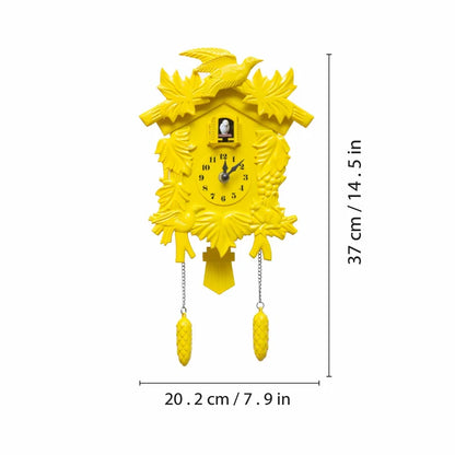 Wall Decor: Mandir Design Wall Clock Yellow