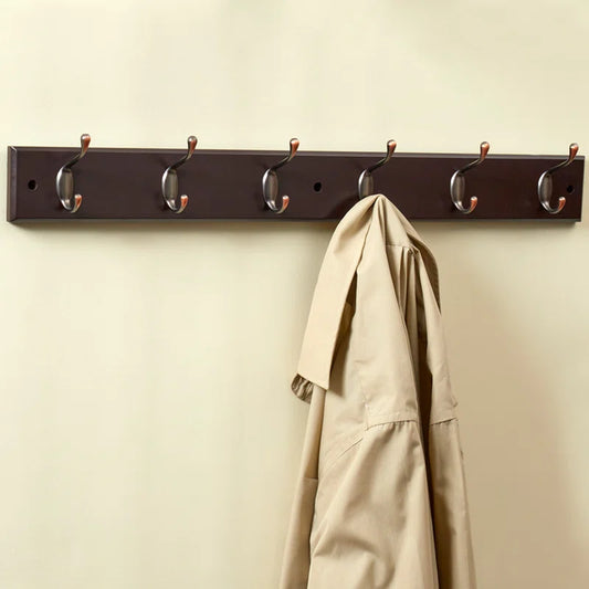 Wall Hook: 6 Hook Wall Mounted Coat Rack