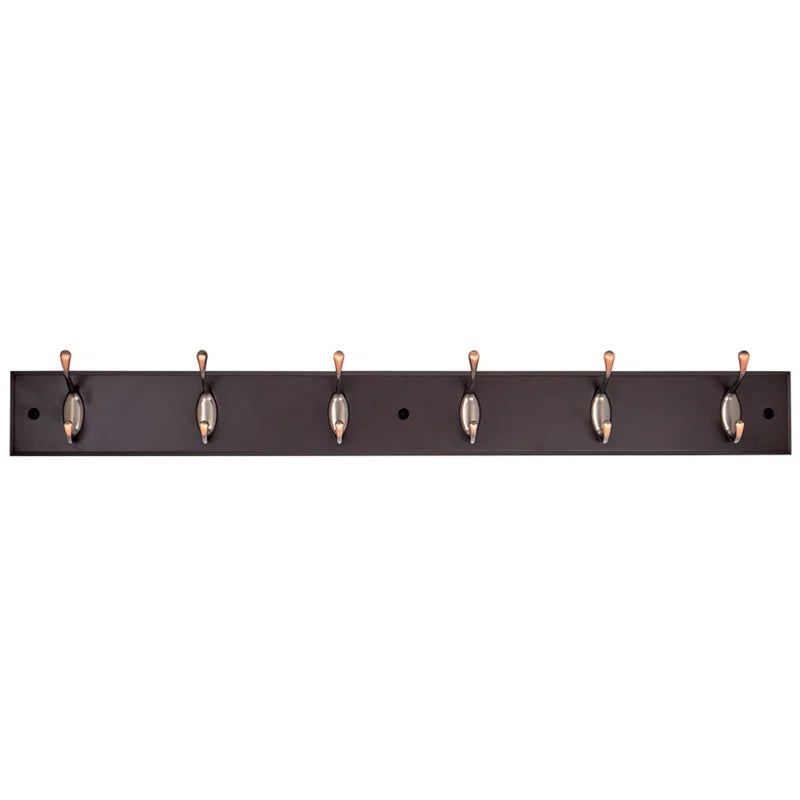 Wall Hook: 6 Hook Wall Mounted Coat Rack