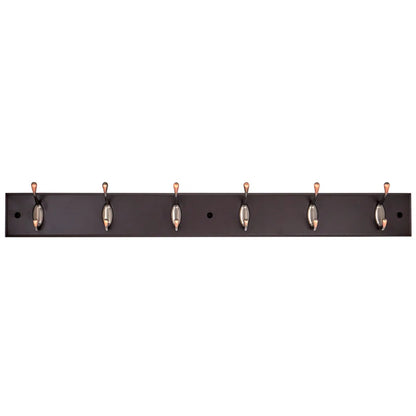 Wall Hook: 6 Hook Wall Mounted Coat Rack