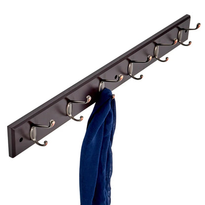 Wall Hook: 6 Hook Wall Mounted Coat Rack