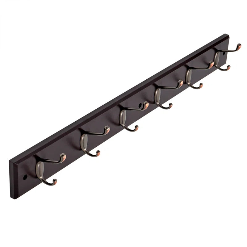 Wall Hook: 6 Hook Wall Mounted Coat Rack