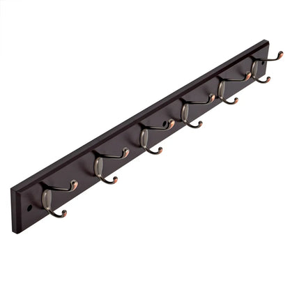 Wall Hook: 6 Hook Wall Mounted Coat Rack