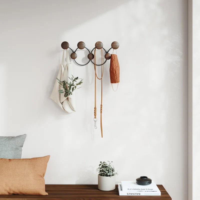 Wall Hook: Black Steel Wall Hanger