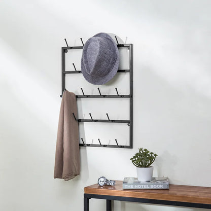 Wall Hook: Metal Wall Mounted Coat Rack