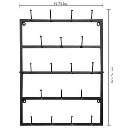 Wall Hook: Metal Wall Mounted Coat Rack