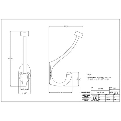 Wall Hook: Modern Metal Wall Hook(Pack of 5)