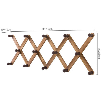 Wall Hook: Solid Wood 14 Hook