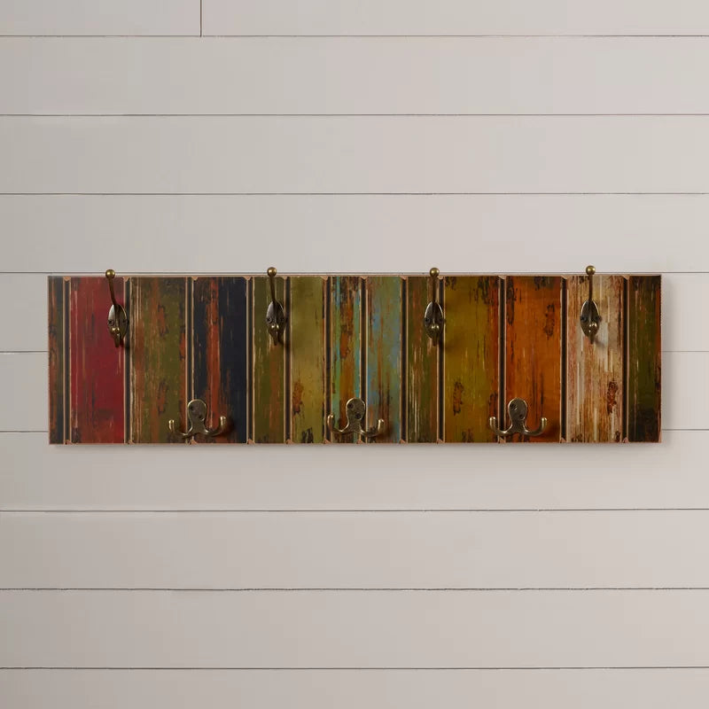 Wall Hook: Wall Mounted Wood Coat Hanger